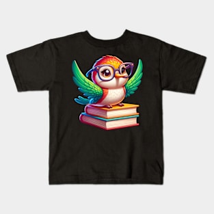 Hummingbird And Books Kids T-Shirt